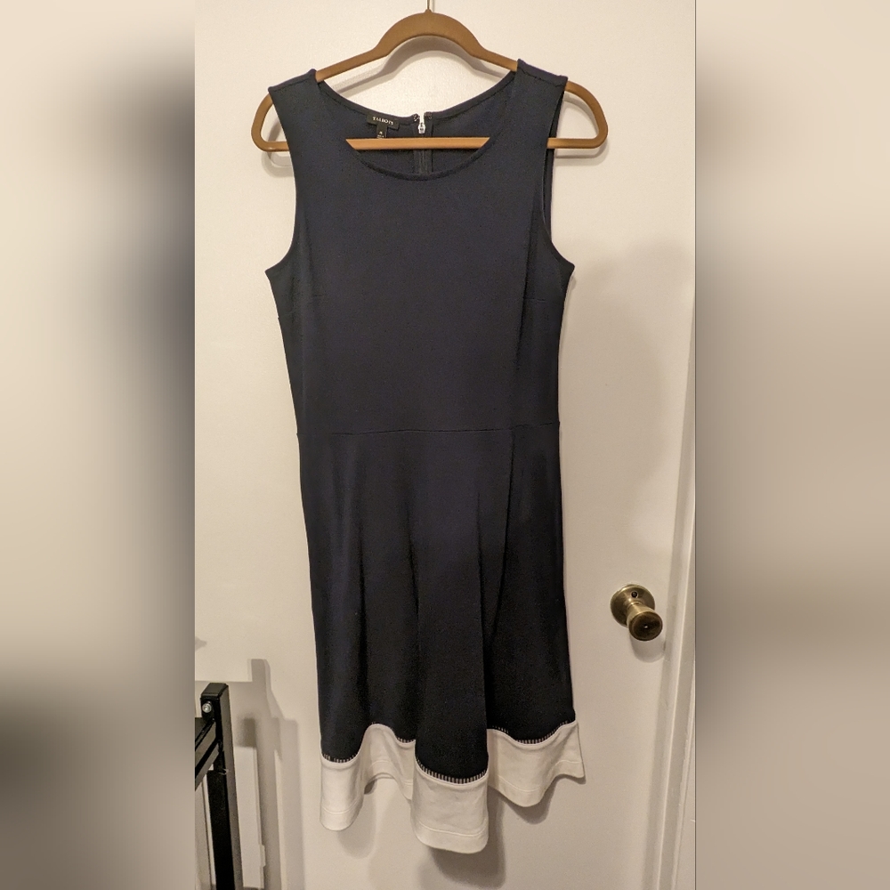 Talbots black and white dress